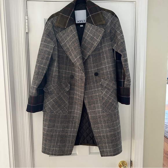 NVLT two tone plaid coat - Picture 5 of 8